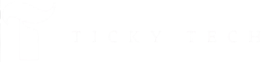 Ticky Tech official logo with symbol and text